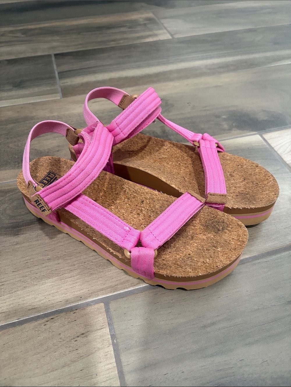 REEF Pink Women's Sandals • Cushion Rem Hi × Malibu • Size 10